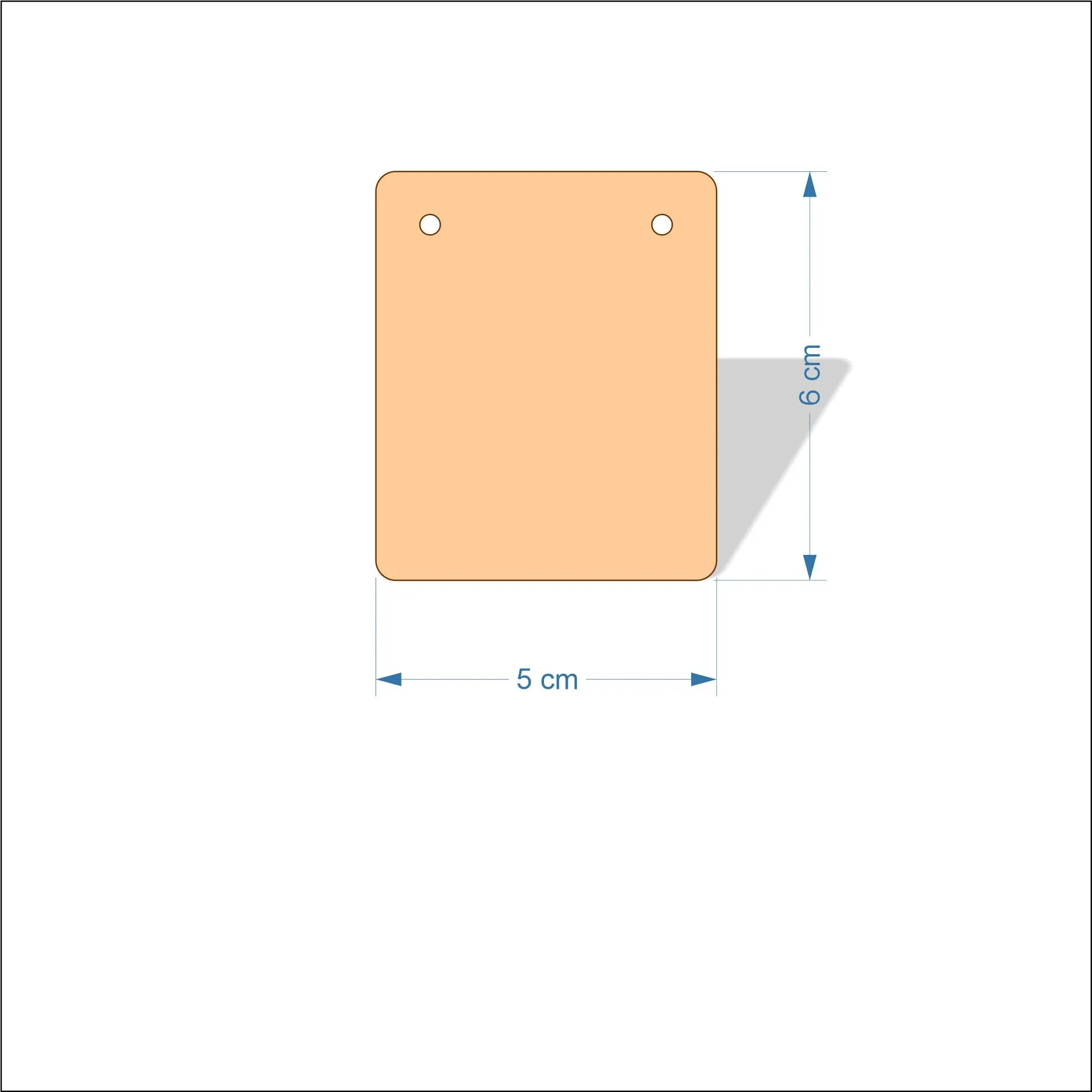 5 cm Wide 3mm thick MDF Plaques with rounded corners
