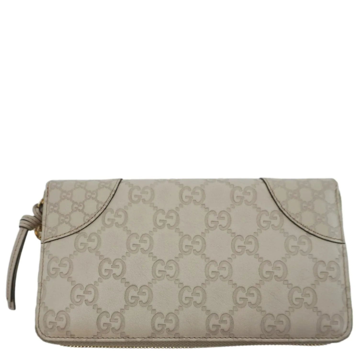 GUCCI GG Canvas Zippy Wallet White 323397