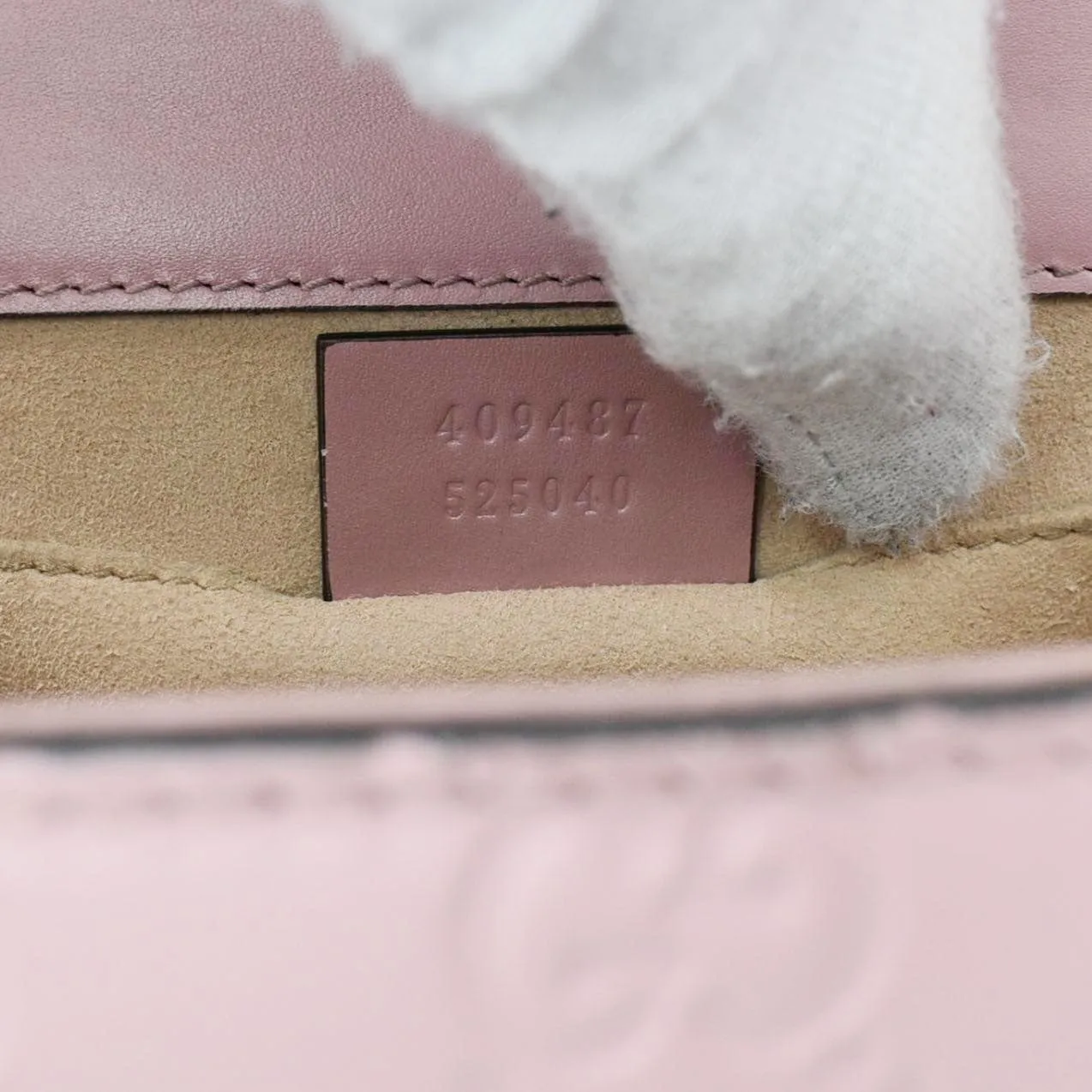 GUCCI Signature Padlock Leather Top Handle Shoulder Bag Pink 409487