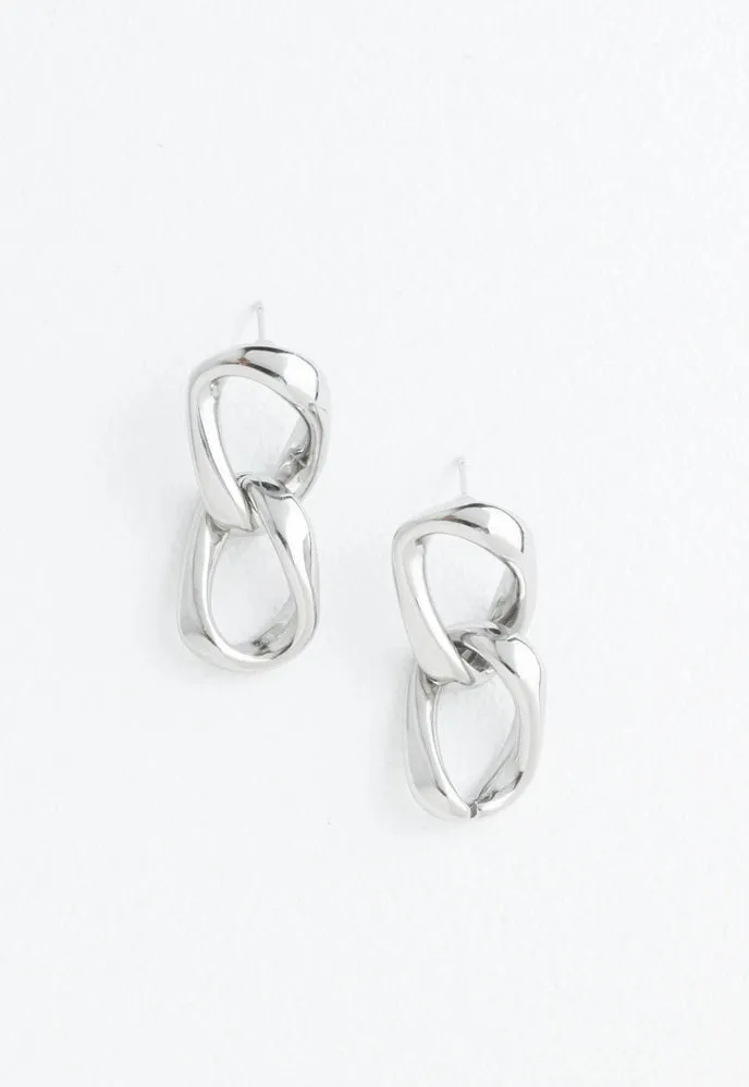 Linked Together Earrings – Silver
