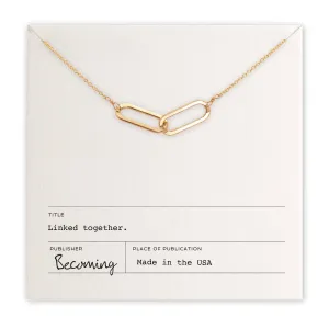 Linked Together Necklace Gold