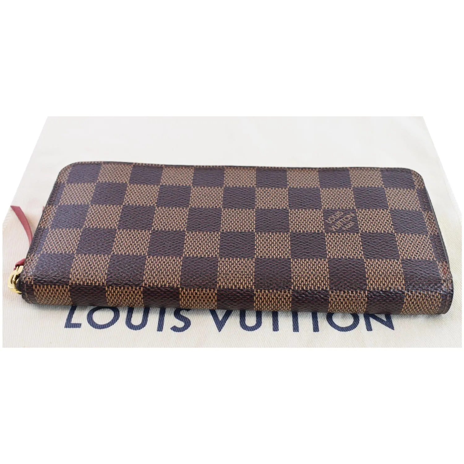 LOUIS VUITTON Clemence Damier Ebene  Wallet Brown