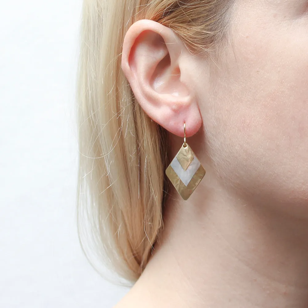 Medium Linked Diamonds Wire Earring