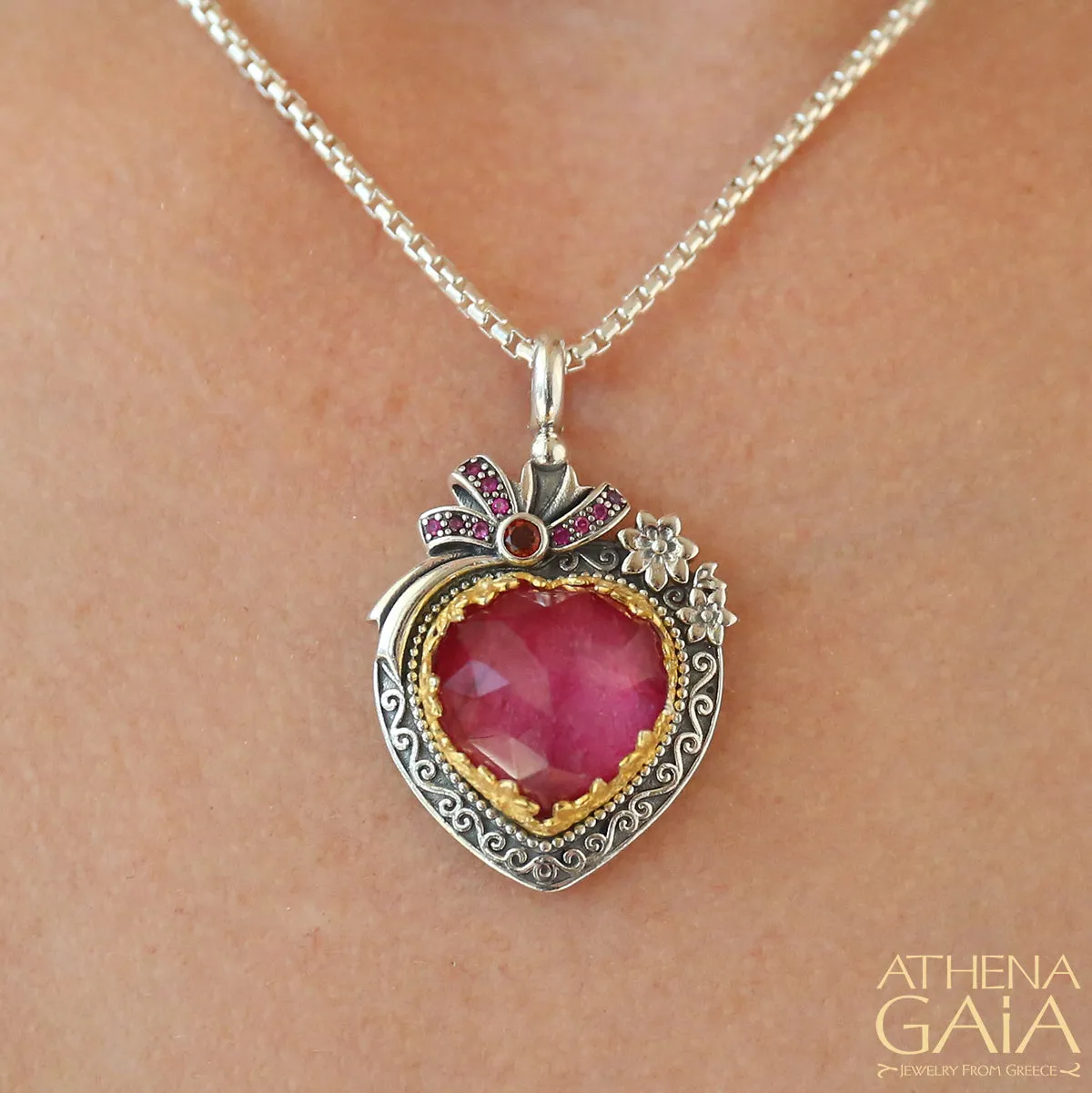Pop Rocks Ribbon Heart Pendant