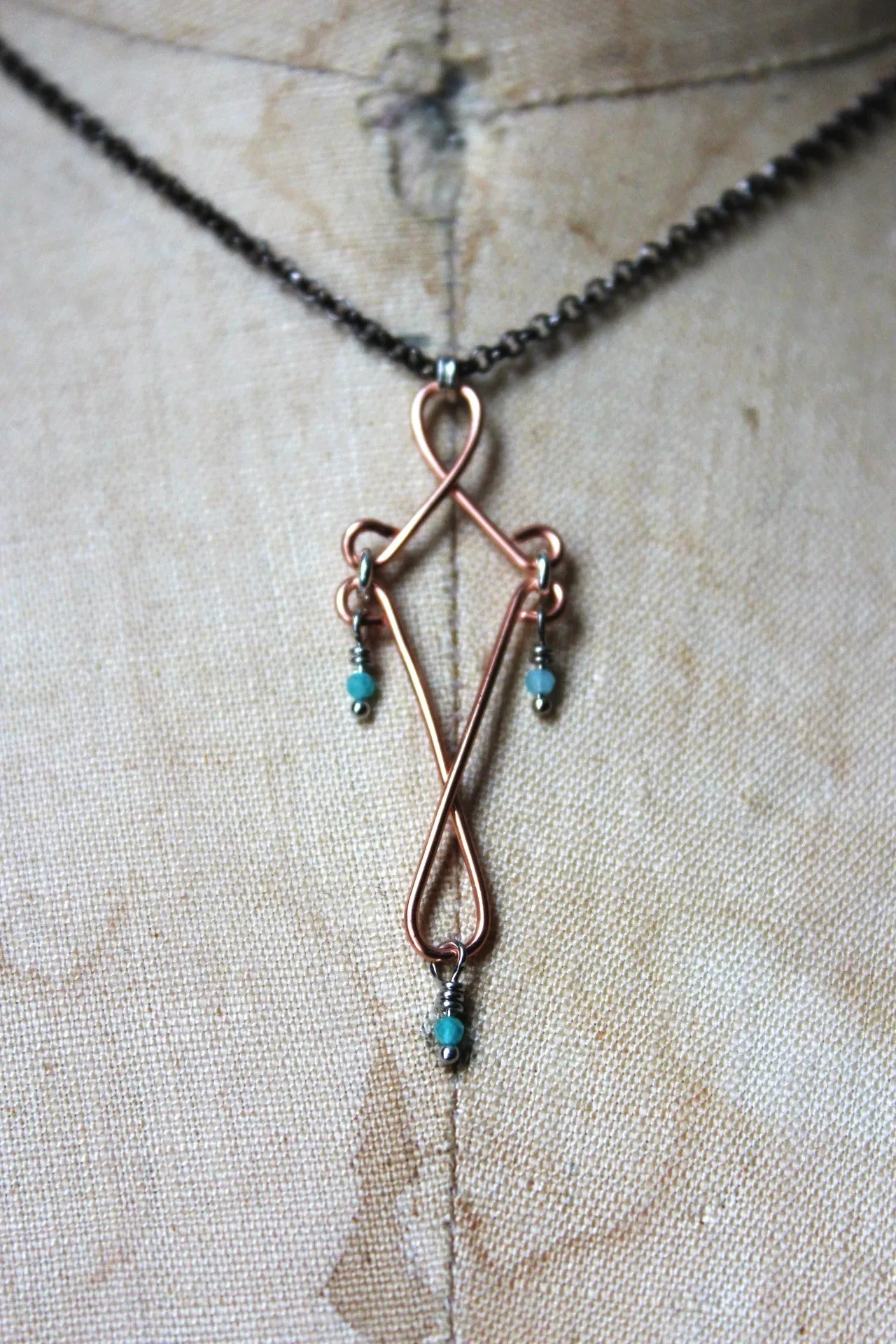 Selkie | Amazonite. Hand-formed Pendant Necklace.