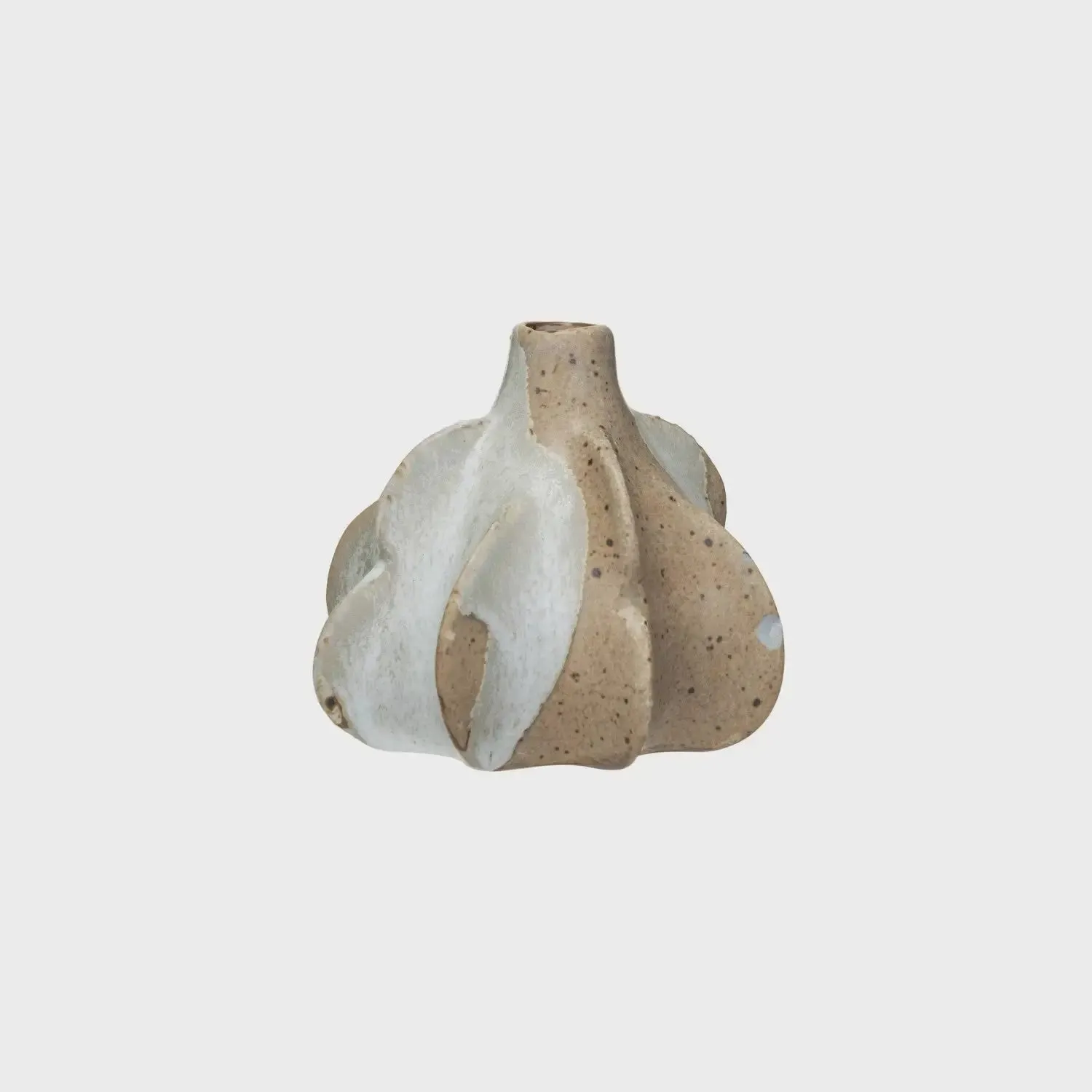 TEXTURED STONEWARE FORMED VASE