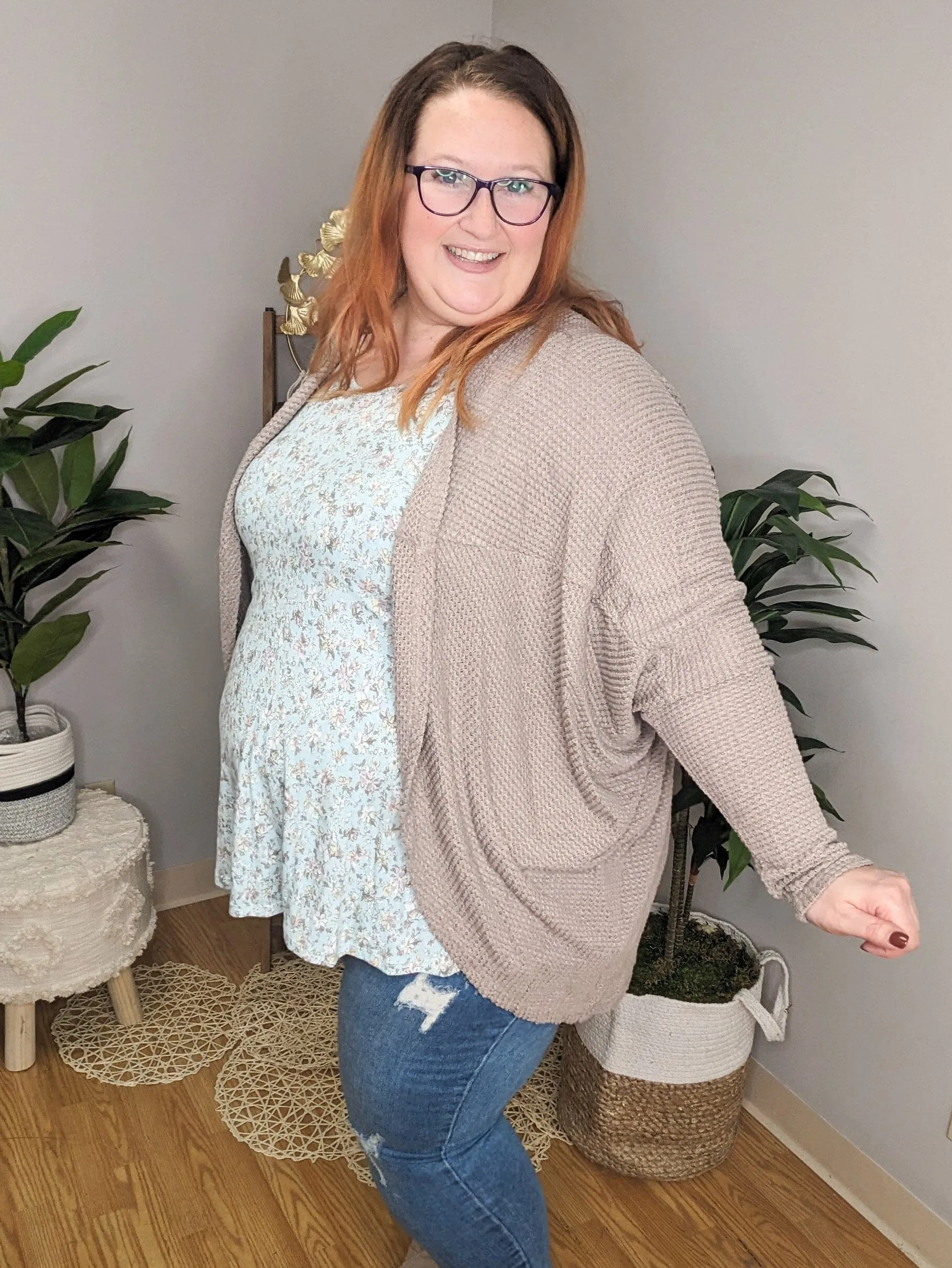 Transformation Complete Waffle Cocoon Cardigan (many colors)